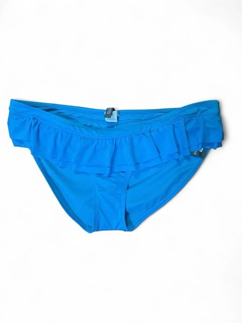 Kenneth Cole Reaction Swim Bottom Sz XL Flounce Bright Turquoise Beach/Pool Wear